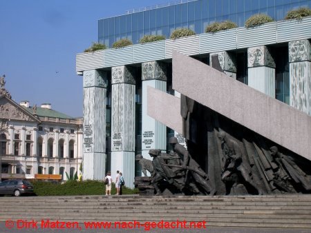Warschau, Oberster Gerichtshof und Denkmal Warschauer Aufstand 1944