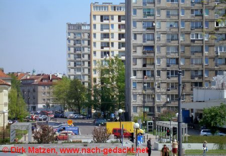 Warschau, Plattenbauten am Plac Bankowy