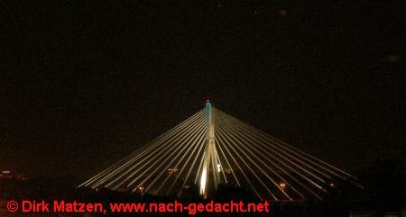 Warschau, Świętokrzyskia-Brcke bei Nacht