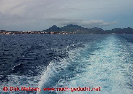 Blick zurck nach Porto Santo