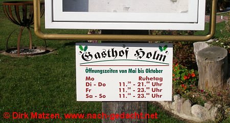 Wehnungen - Montag Ruhetag