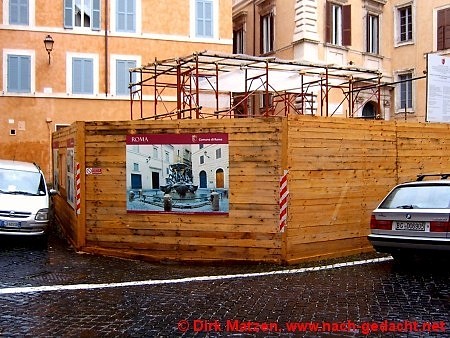 Rom, Baustelle Fontana delle Tartarughe