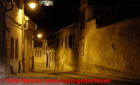 Sibiu, Hermannstadt - Nachts in Altstadt-Gassen