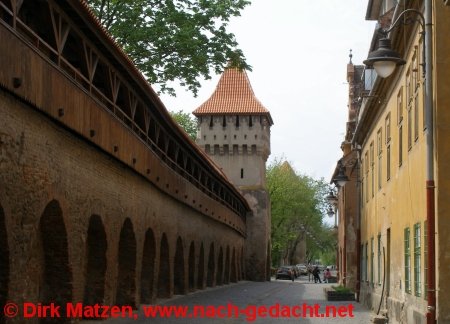 Sibiu, Hermannstadt - Stadtmauer und Töpferturm