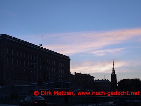 Stockholm, Königsschloss im Abendlicht