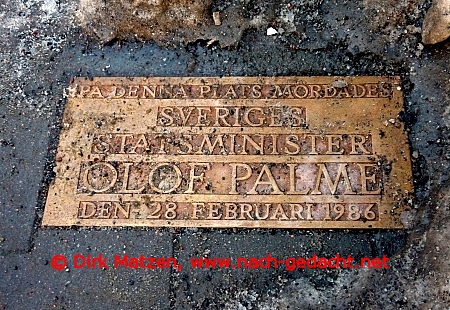 Stockholm, Olof Palme Gedenktafel