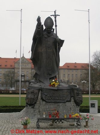 Szczecin / Stettin: Denkmal Johannes Paul II