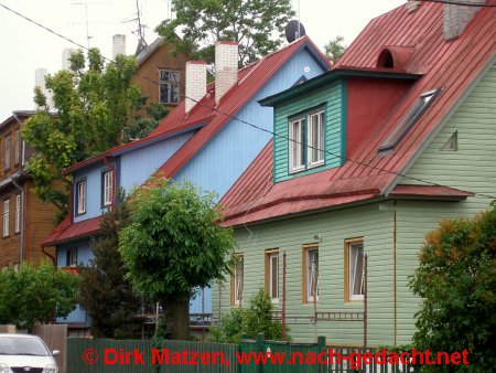 Tallinn, bunte Holzhäuser