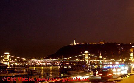 Budapest, Blick über die nächtliche Donau