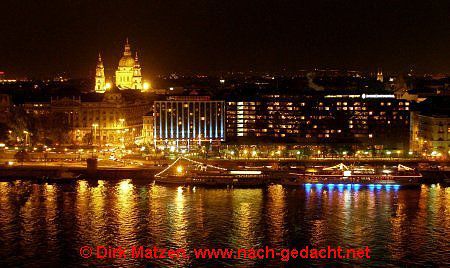 Budapest, nchtliches Panorama vom Burgschloss