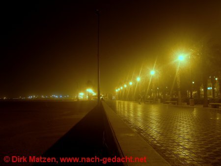 Valencia, Strandpromenade, Nachtstimmung