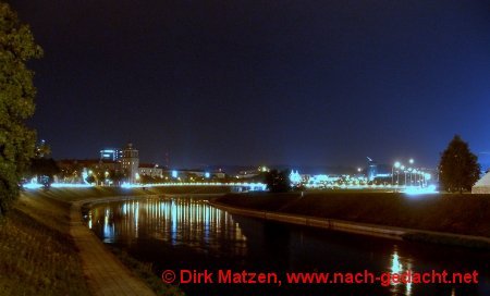 Vilnius, Nacht über der Neris