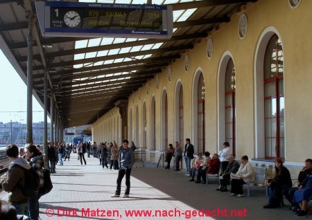 Vilnius, Bahnsteig am Hauptbahnhof