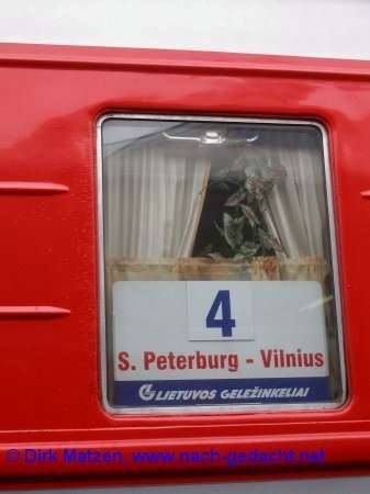 Vilnius, Zug nach St. Petersburg