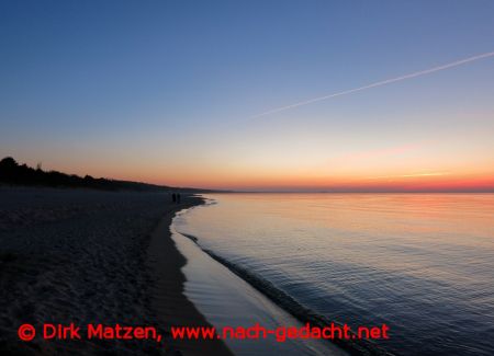 Miedzyzdroje Strand Sonnenuntergang